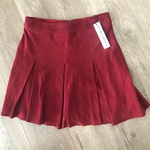 🍯 Alice & Olivia NWT Suede Goat Leather Skirt